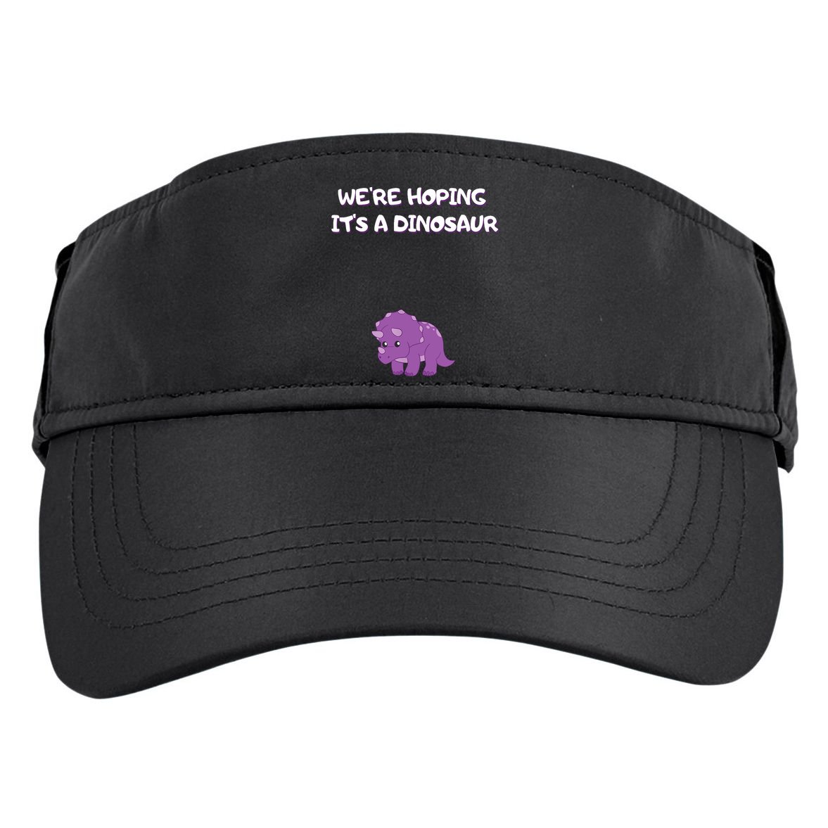 We're Hoping It's A Dinosaur Funny Pregnancy Adult Drive Performance Visor