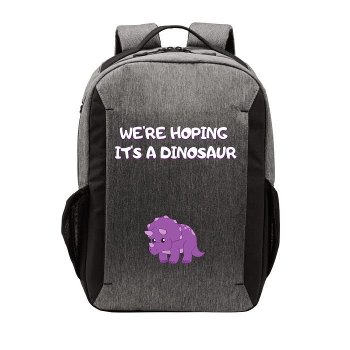 We're Hoping It's A Dinosaur Funny Pregnancy Vector Backpack