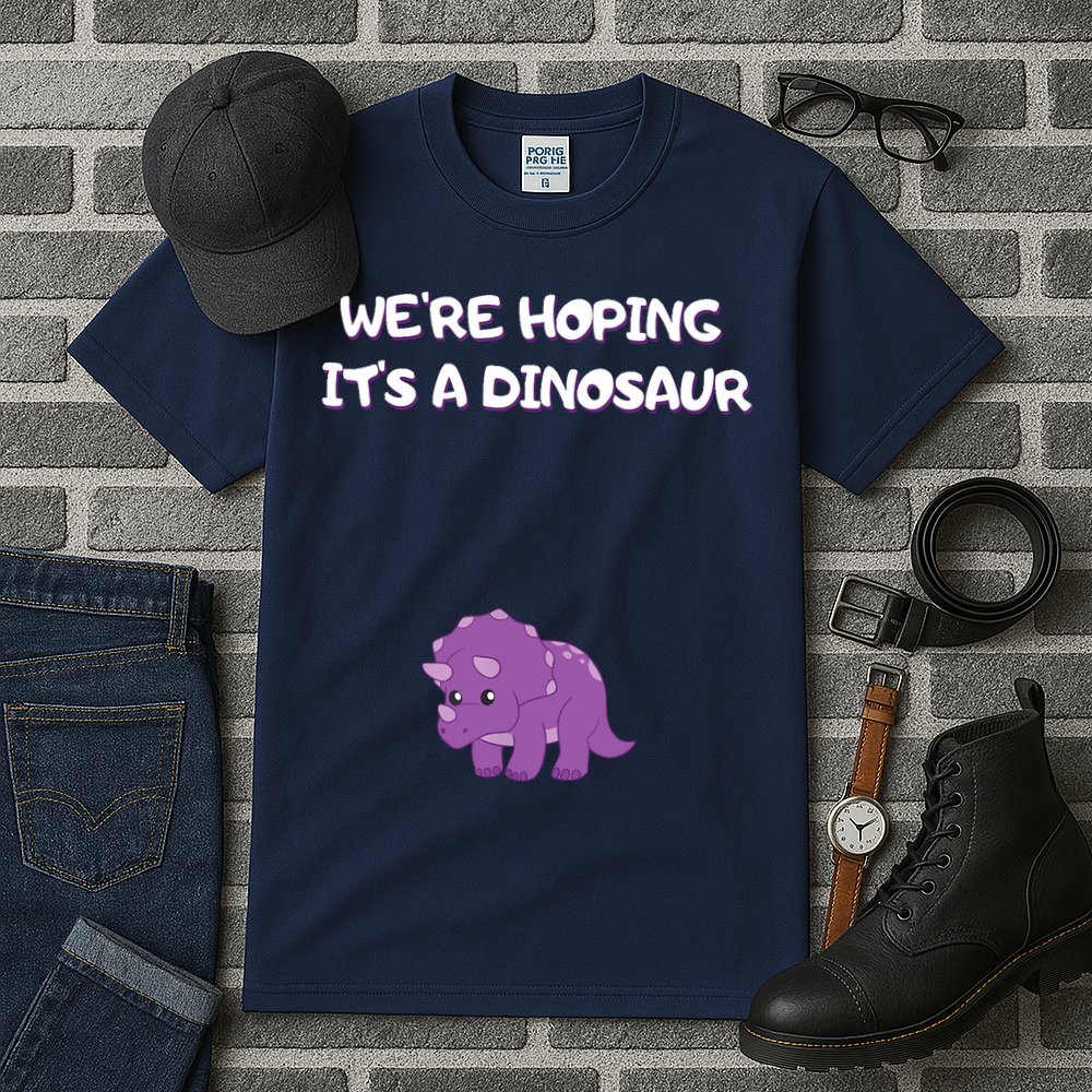 We're Hoping It's A Dinosaur Funny Pregnancy Tall T-Shirt
