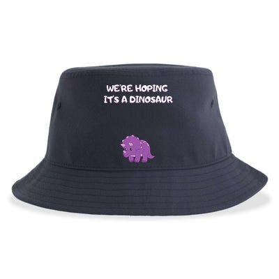 We're Hoping It's A Dinosaur Funny Pregnancy Sustainable Bucket Hat