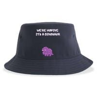 We're Hoping It's A Dinosaur Funny Pregnancy Sustainable Bucket Hat