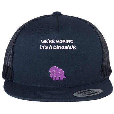 We're Hoping It's A Dinosaur Funny Pregnancy Flatbill Hat