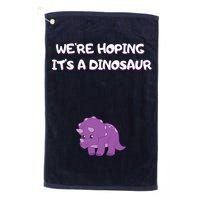 We're Hoping It's A Dinosaur Funny Pregnancy Golf Towel