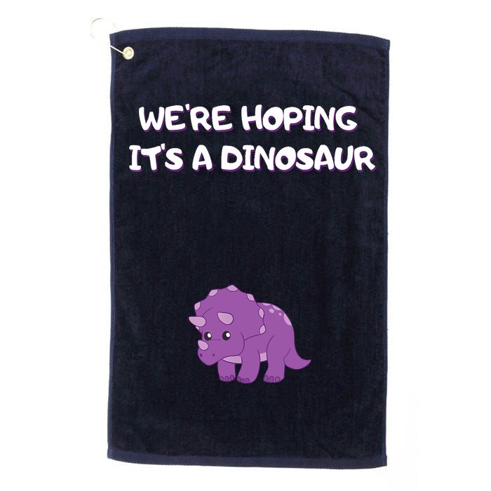 We're Hoping It's A Dinosaur Funny Pregnancy Golf Towel