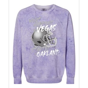 What Happens In Vegas Started In Oakland Football Fan Colorblast Crewneck Sweatshirt