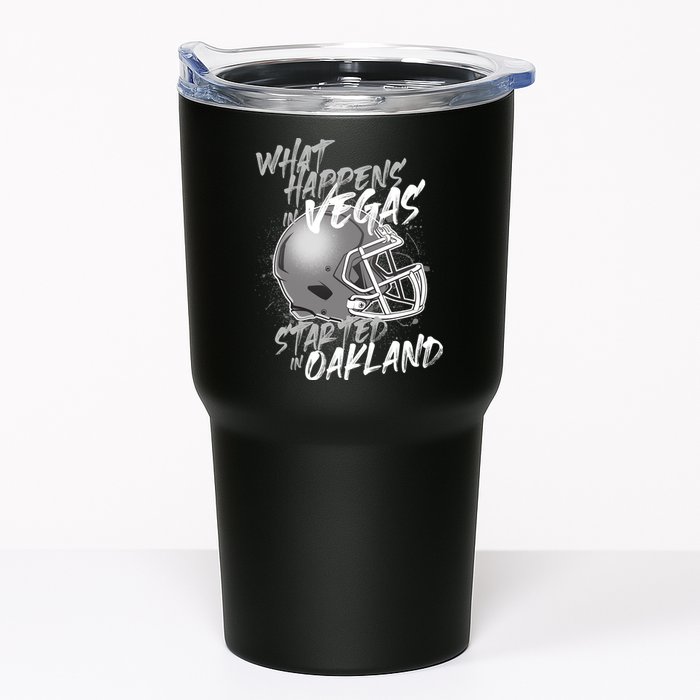 What Happens In Vegas Started In Oakland Football Fan Tumbler