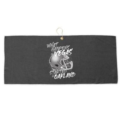 What Happens In Vegas Started In Oakland Football Fan Large Microfiber Waffle Golf Towel