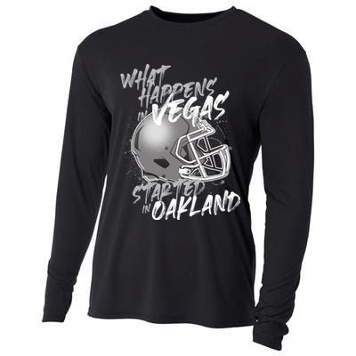 What Happens In Vegas Started In Oakland Football Fan Cooling Performance Long Sleeve Crew