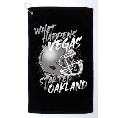 What Happens In Vegas Started In Oakland Football Fan Golf Towel