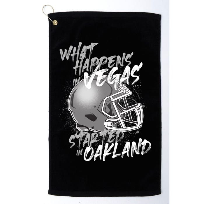 What Happens In Vegas Started In Oakland Football Fan Golf Towel
