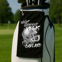 What Happens In Vegas Started In Oakland Football Fan Golf Towel