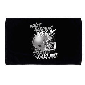 What Happens In Vegas Started In Oakland Football Fan Microfiber Hand Towel