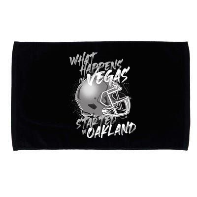 What Happens In Vegas Started In Oakland Football Fan Microfiber Hand Towel