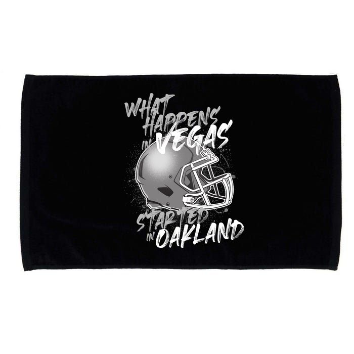 What Happens In Vegas Started In Oakland Football Fan Microfiber Hand Towel