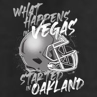 What Happens In Vegas Started In Oakland Football Fan Microfiber Hand Towel
