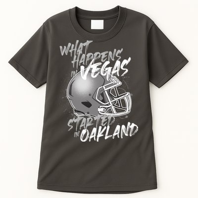 What Happens In Vegas Started In Oakland Football Fan Tall T-Shirt