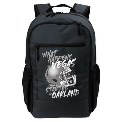 What Happens In Vegas Started In Oakland Football Fan Daily Commute Backpack