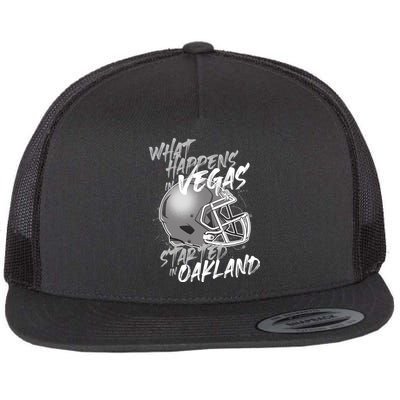 What Happens In Vegas Started In Oakland Football Fan Flatbill Hat