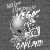 What Happens In Vegas Started In Oakland Football Fan Flatbill Hat