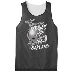 What Happens In Vegas Started In Oakland Football Fan Mesh Reversible Basketball Jersey Tank