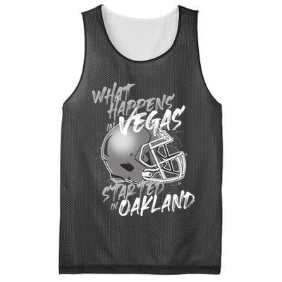 What Happens In Vegas Started In Oakland Football Fan Mesh Reversible Basketball Jersey Tank