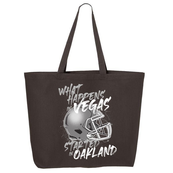What Happens In Vegas Started In Oakland Football Fan 25L Jumbo Tote