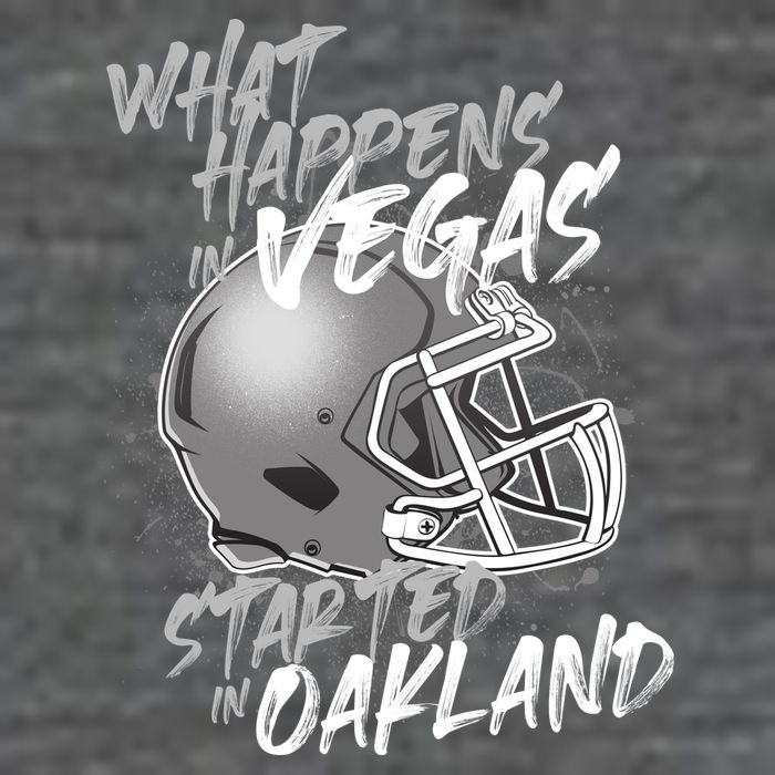 What Happens In Vegas Started In Oakland Football Fan 25L Jumbo Tote