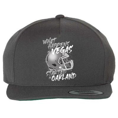 What Happens In Vegas Started In Oakland Football Fan Wool Snapback Cap