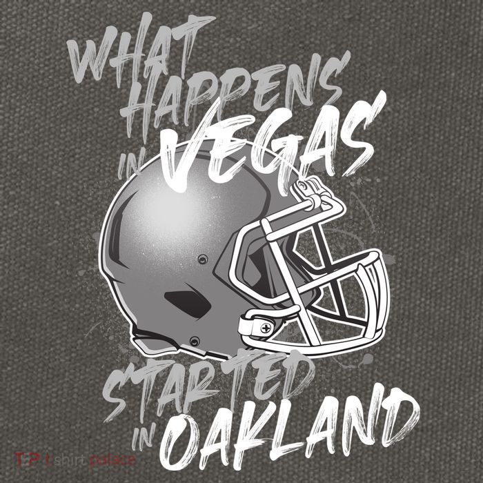 What Happens In Vegas Started In Oakland Football Fan Cotton Canvas Backpack
