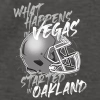 What Happens In Vegas Started In Oakland Football Fan Vector Backpack