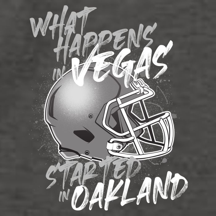 What Happens In Vegas Started In Oakland Football Fan Vector Backpack