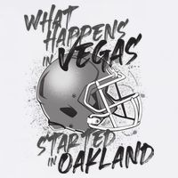 What Happens In Vegas Started In Oakland Football Fan Garment-Dyed Sweatshirt