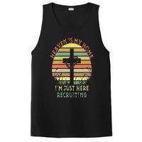 Womens Heaven Is My Home Im Just Here Recruiting Funny Christian PosiCharge Competitor Tank