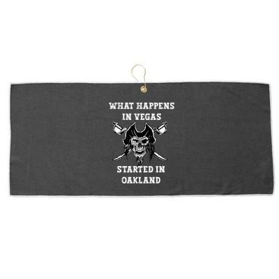 What Happens In Vegas Started In Oak Town Large Microfiber Waffle Golf Towel