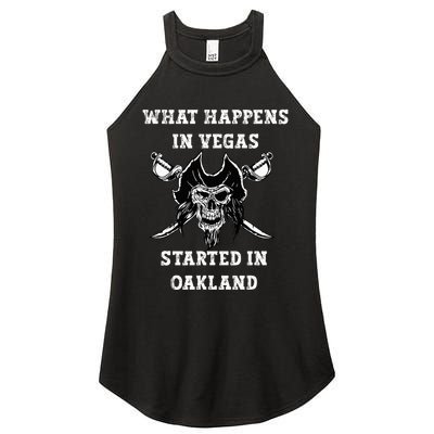 What Happens In Vegas Started In Oak Town Women's Perfect Tri Rocker Tank