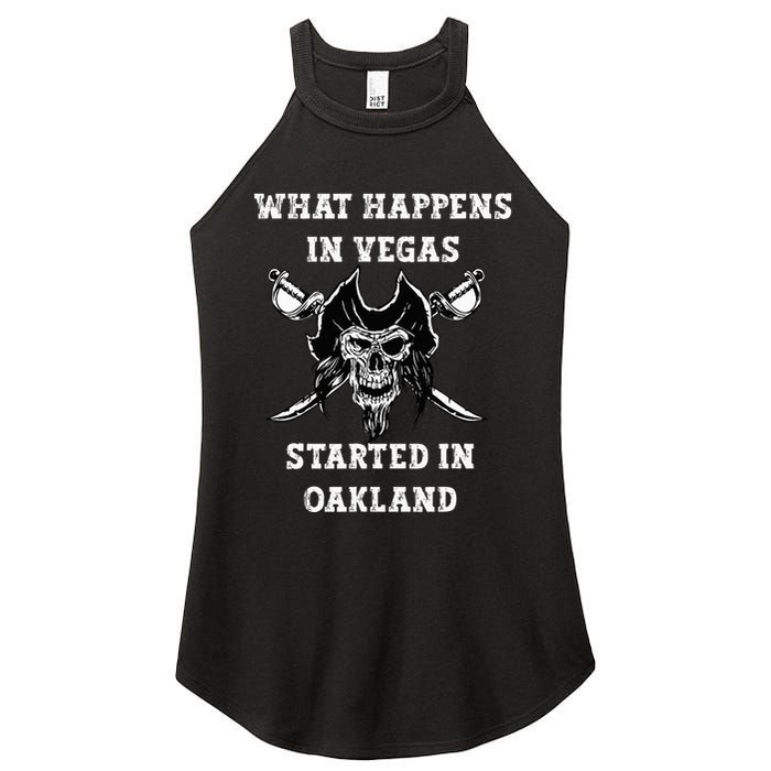 What Happens In Vegas Started In Oak Town Women's Perfect Tri Rocker Tank