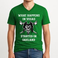 What Happens In Vegas Started In Oak Town V-Neck T-Shirt