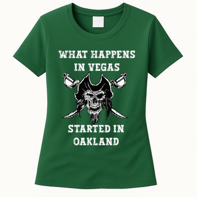 What Happens In Vegas Started In Oak Town Womens T-Shirt