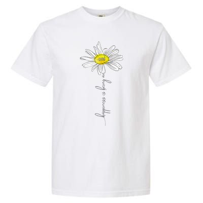 Womens Happiness Is Being An Omi Daisy Mother's Day Gifts Garment-Dyed Heavyweight T-Shirt