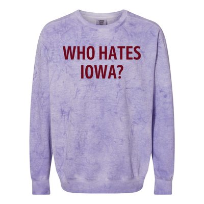 Who Hates Iowa Wehateiowa 00 Classic Colorblast Crewneck Sweatshirt