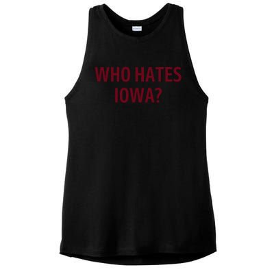 Who Hates Iowa Wehateiowa 00 Classic Ladies PosiCharge Tri-Blend Wicking Tank