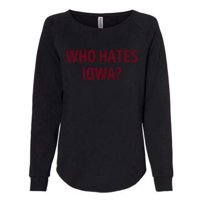 Who Hates Iowa Wehateiowa 00 Classic Womens California Wash Sweatshirt