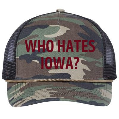 Who Hates Iowa Wehateiowa 00 Classic Retro Rope Trucker Hat Cap