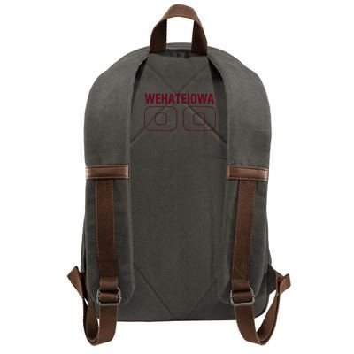 Who Hates Iowa Wehateiowa 00 Classic Cotton Canvas Backpack