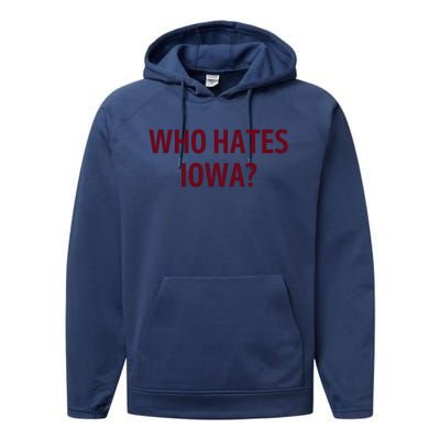 Who Hates Iowa Wehateiowa 00 Classic Performance Fleece Hoodie