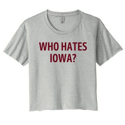 Who Hates Iowa Wehateiowa 00 Classic Women's Crop Top Tee