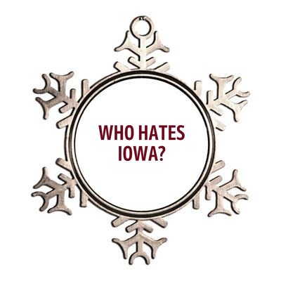 Who Hates Iowa Wehateiowa 00 Classic Metallic Star Ornament