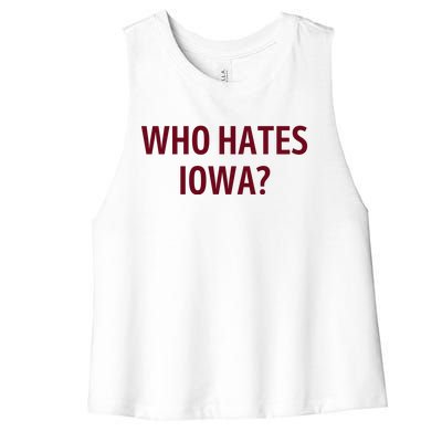 Who Hates Iowa Wehateiowa 00 Classic Women's Racerback Cropped Tank