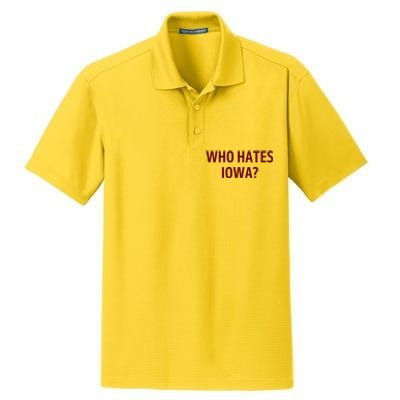 Who Hates Iowa Wehateiowa 00 Classic Dry Zone Grid Polo