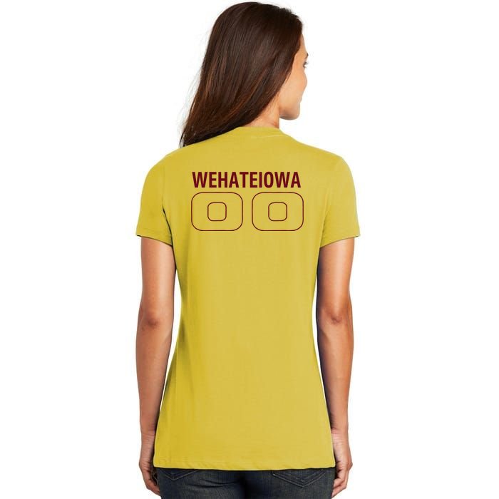 Who Hates Iowa Wehateiowa 00 Classic Women's V-Neck T-Shirt